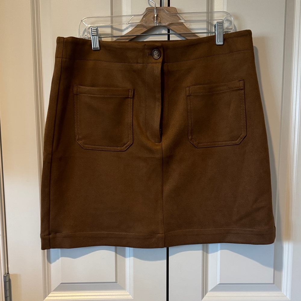 Faux Suede Skirt